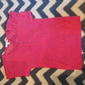 Beautiful pink linen rayon blend top